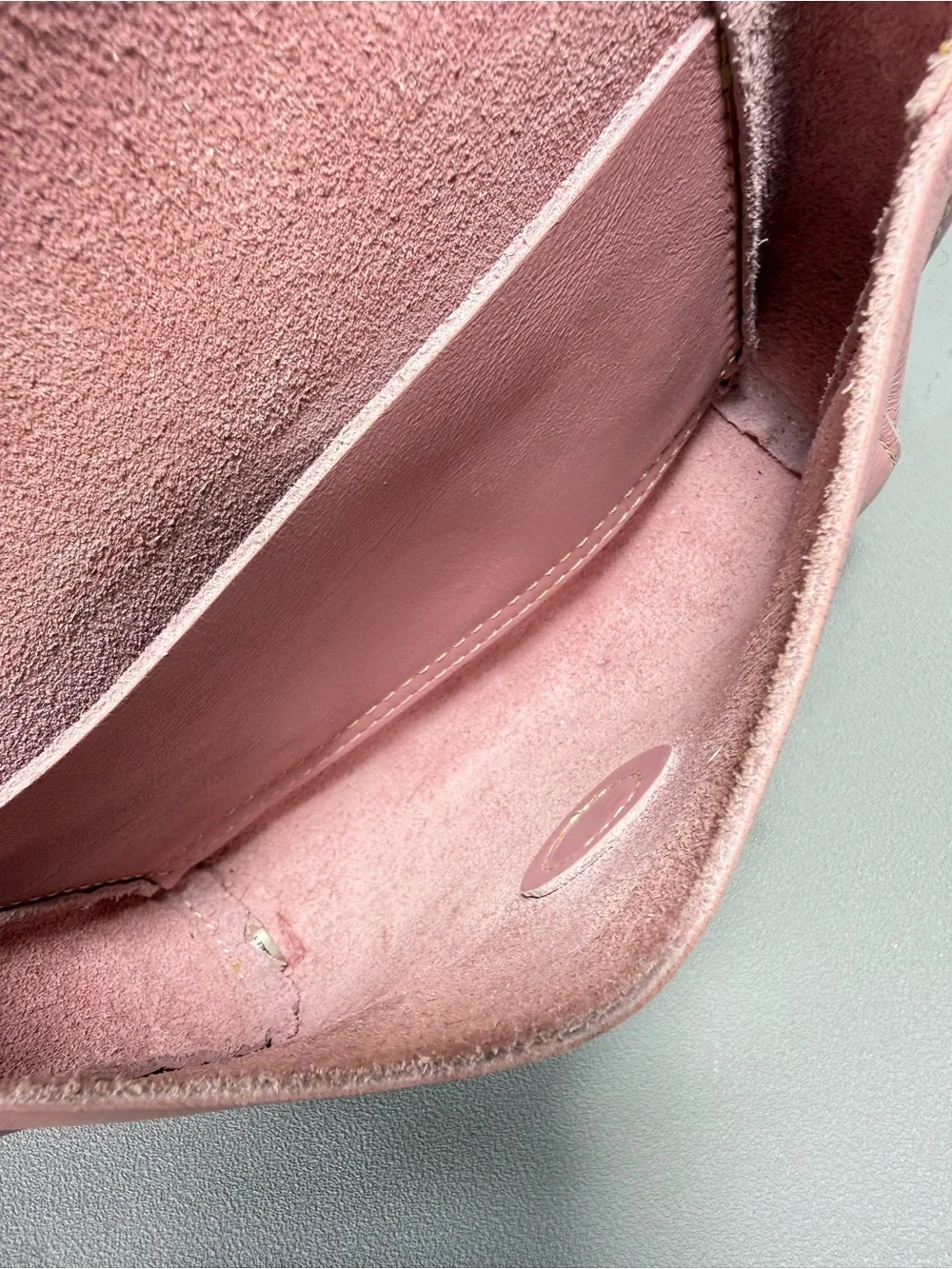 Portland Leather Pink Leather Metro Mini Crossbody Bag